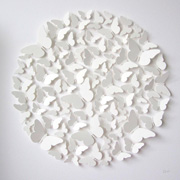 White discus, circles and shapres - affordable paper art designed by Cissy Cook