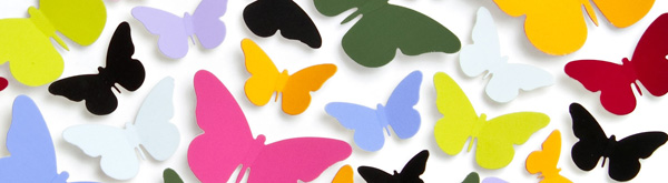 Paper butterflies - affordable paper art designed by Cissy Cook